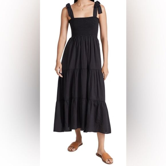 XIRENA LORRAINE smocked DRESS in black - Picture 6 of 12